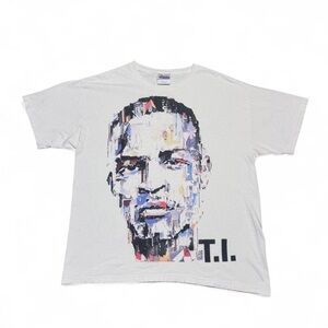 VTG T.I Paper Trail album promo rap tee big print 2008 white size L mens RARE